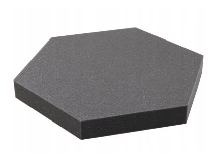 Akustický panel Hexagon 50x50cm, hrubka 5cm, tmavo sivý (4)