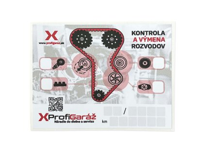 Štítok na výmenu rozvodov 9x7cm 1ks