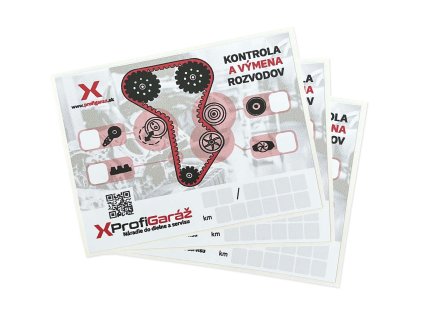 Štítok na výmenu rozvodov 9x7cm