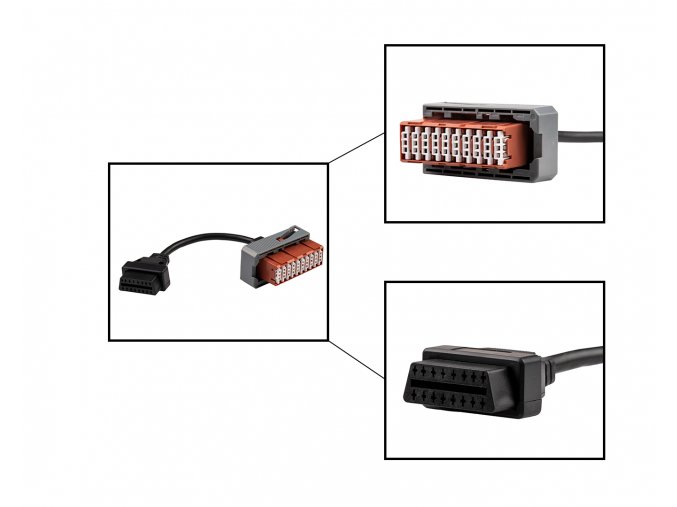 OBDII redukcia Peugeot, Citroen 30pin (1)