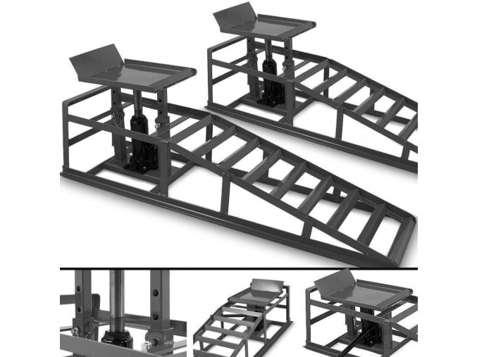 Nájazdové rampy s hydraulickým zdvihákom 2T GREY HD17871 (1)