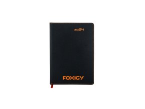 Denný diár FOXIGY A5 2024 Black Orange