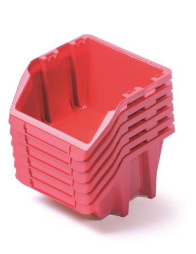 Prosperplast Plastové boxy 214x198x133mm Red 6ks