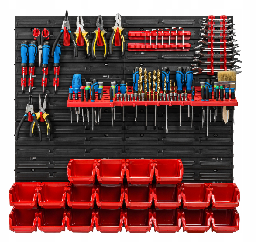 ProfiGaráž Stena na náradie 78x78cm 20 boxov a úchyty