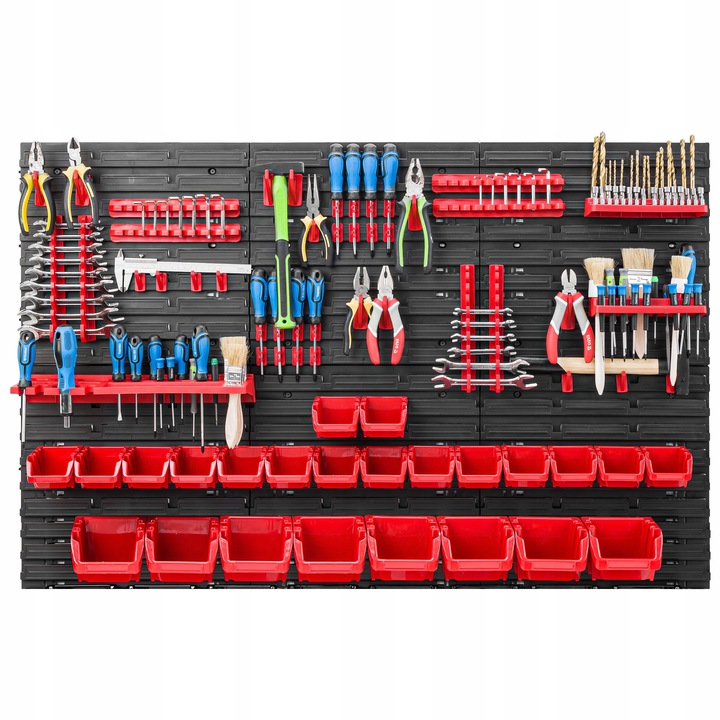 E-shop ProfiGaráž Stena na náradie 117x78cm 24 boxy a úchyty