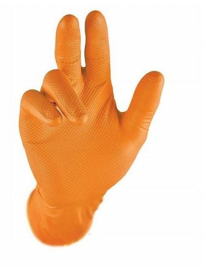 ProfiGaráž Pracovné rukavice nitrilové Orange PREMIUM L 50ks