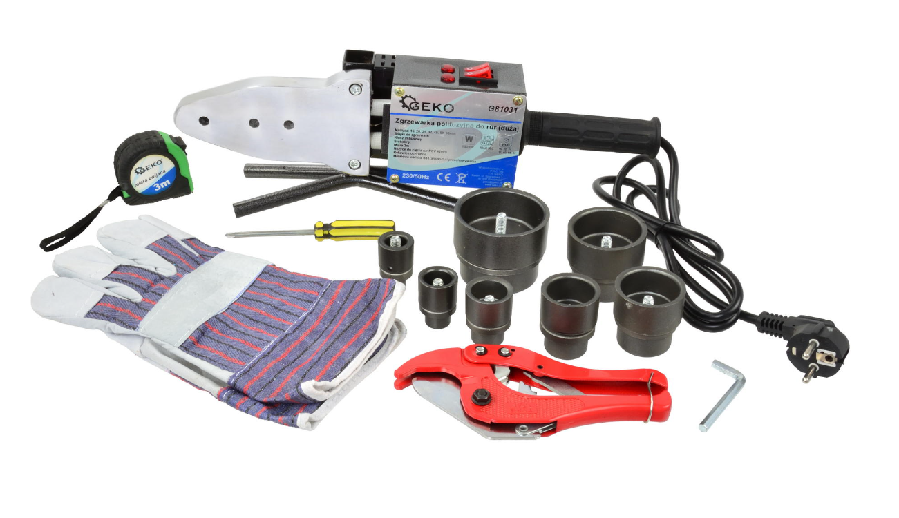 Polyfúzna zváračka plastových rúr 16-63mm 1500W G81031