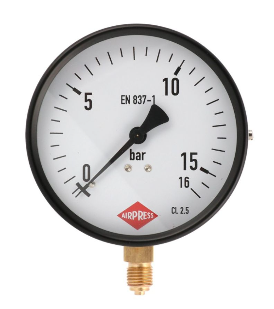 Barometer 1/4" 0-16 bar spodné pripojenie