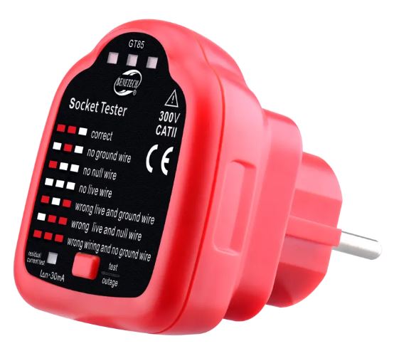 Benetech Tester zásuviek 230V RCD GT85