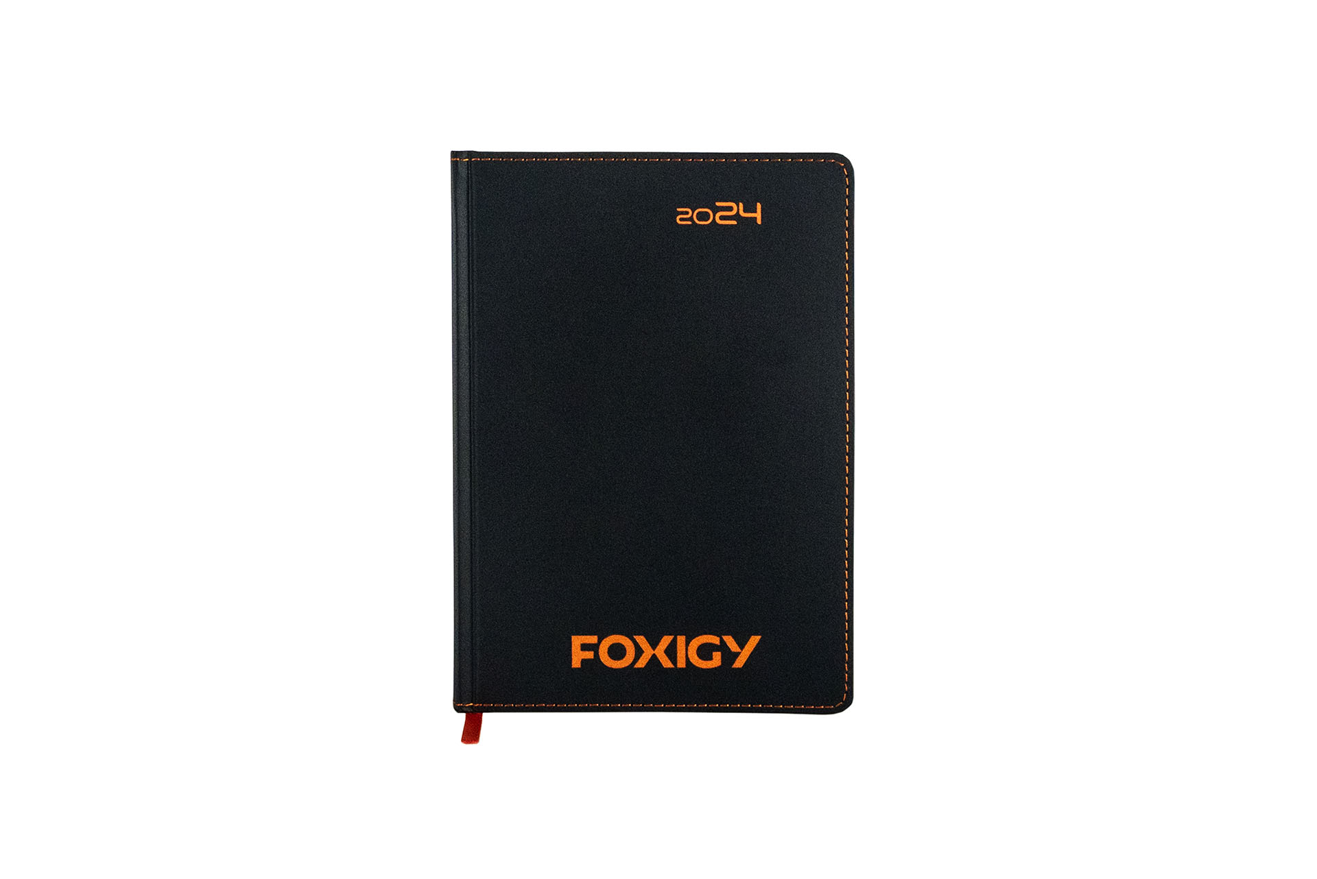 Týždenný diár FOXIGY A5 2024 Black Orange