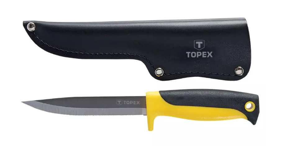 E-shop Topex Vreckový nôž, kožené puzdro 98Z103