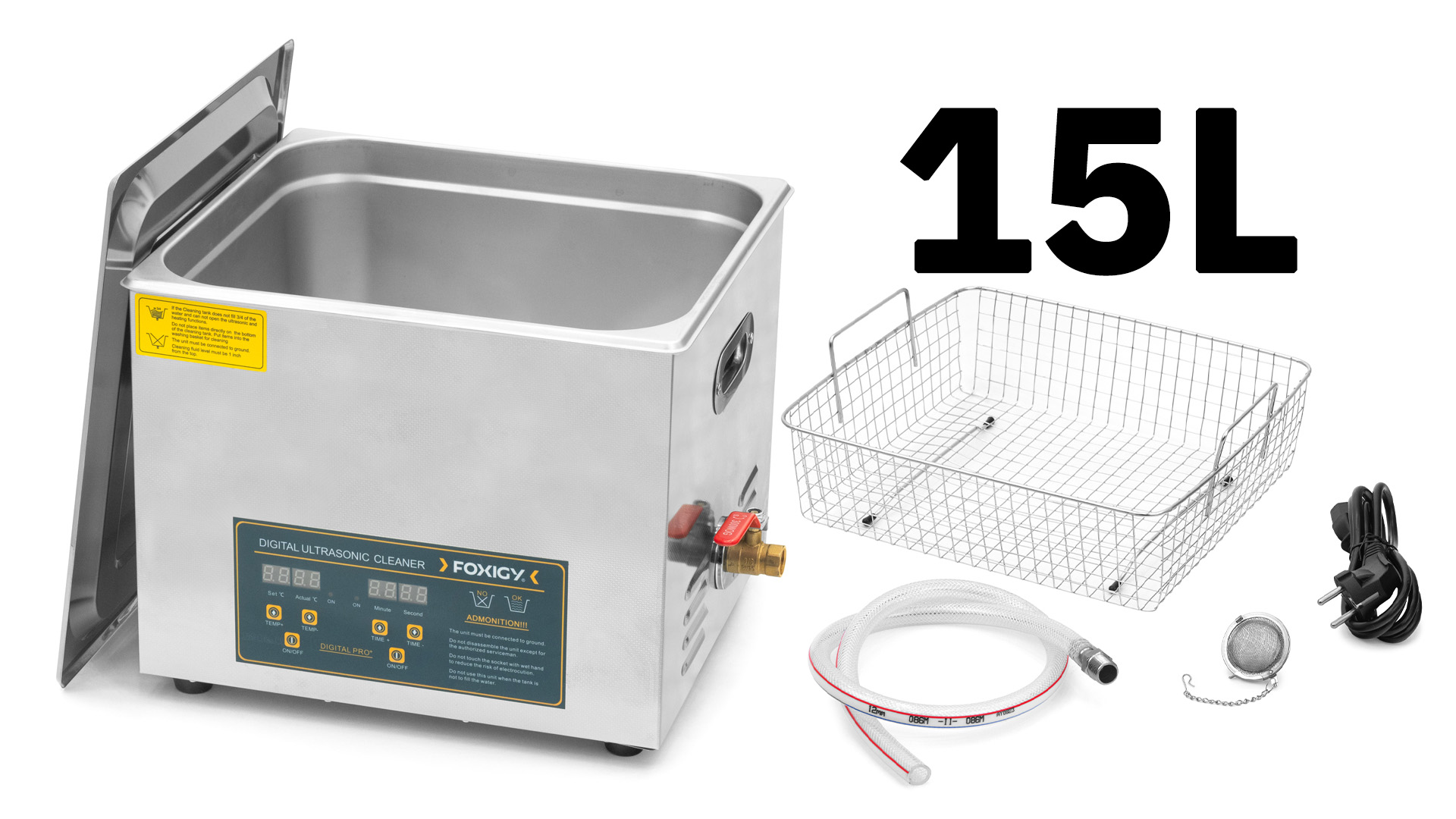Foxigy Ultrazvuková čistička 15L JPS-60A