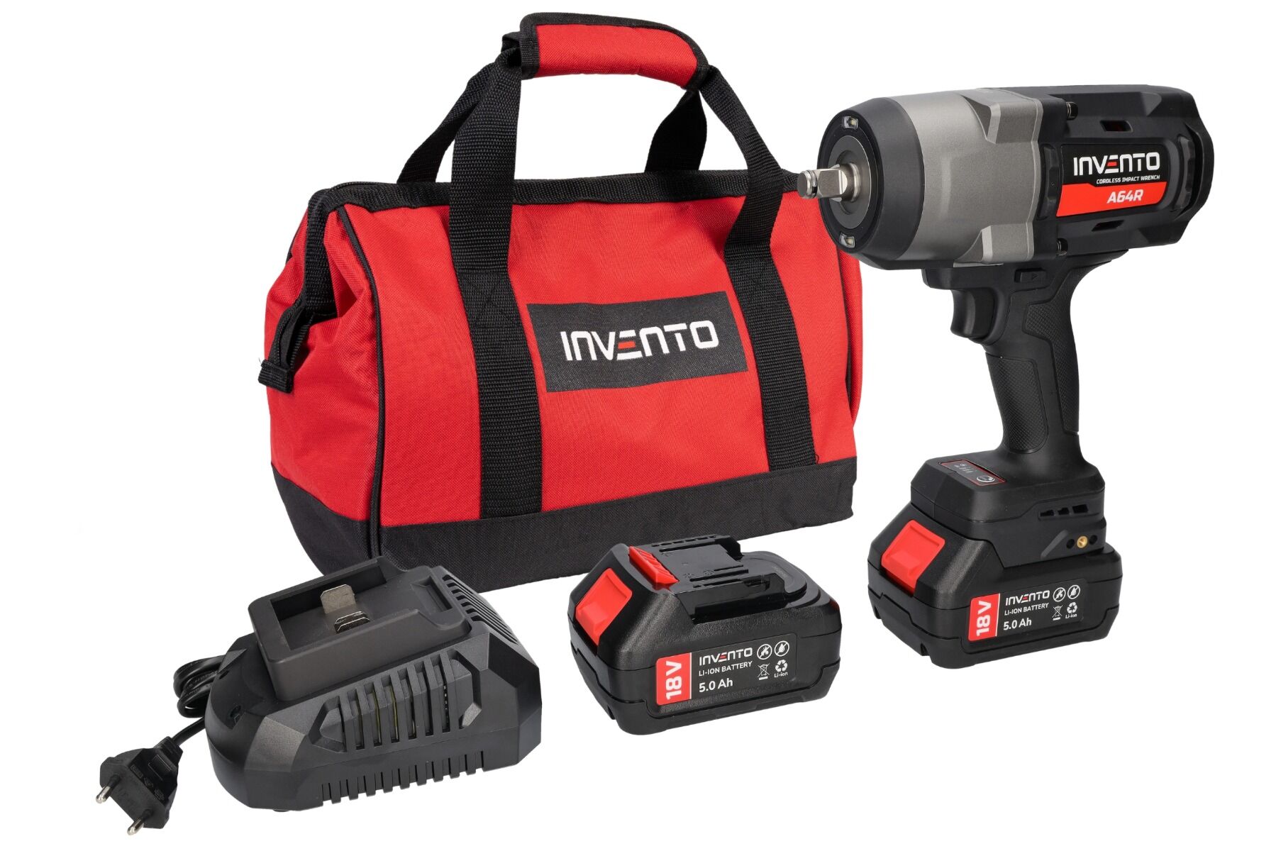 Invento Akumulátorový rázový uťahovák 18V 1880 Nm + 2x4,0 Ah batérie A64R 1/2"