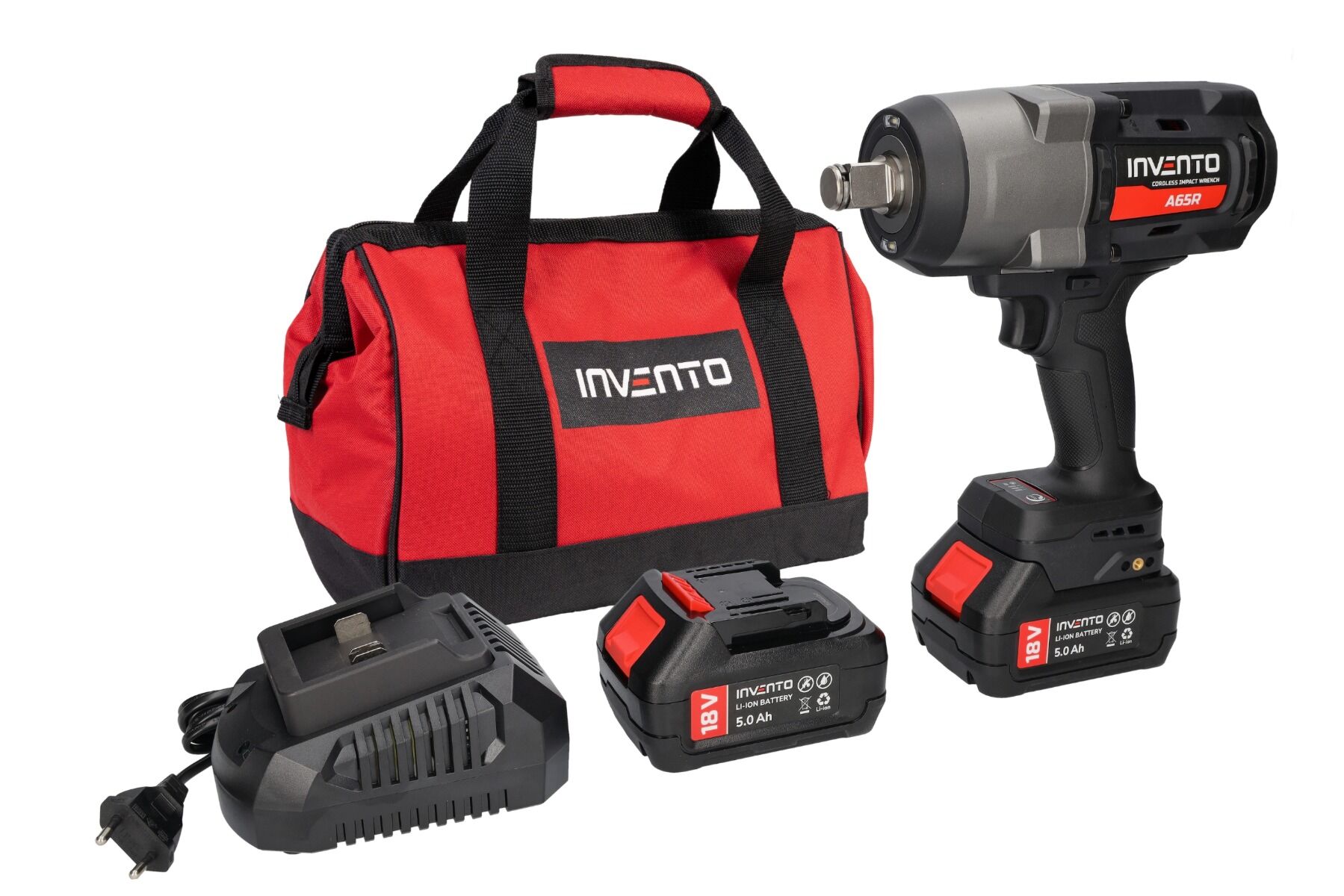 Invento Akumulátorový rázový uťahovák 18V 1980 Nm + 2x4,0 Ah batérie A65R 3/4"