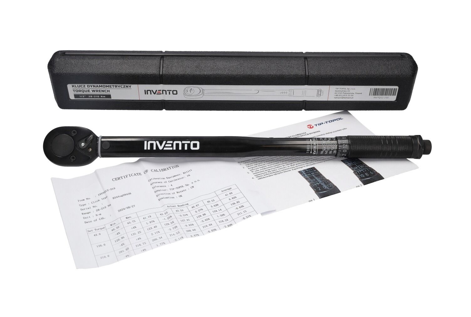 Invento Momentový kľúč 1/2" 28-210 Nm INVTQ12-210