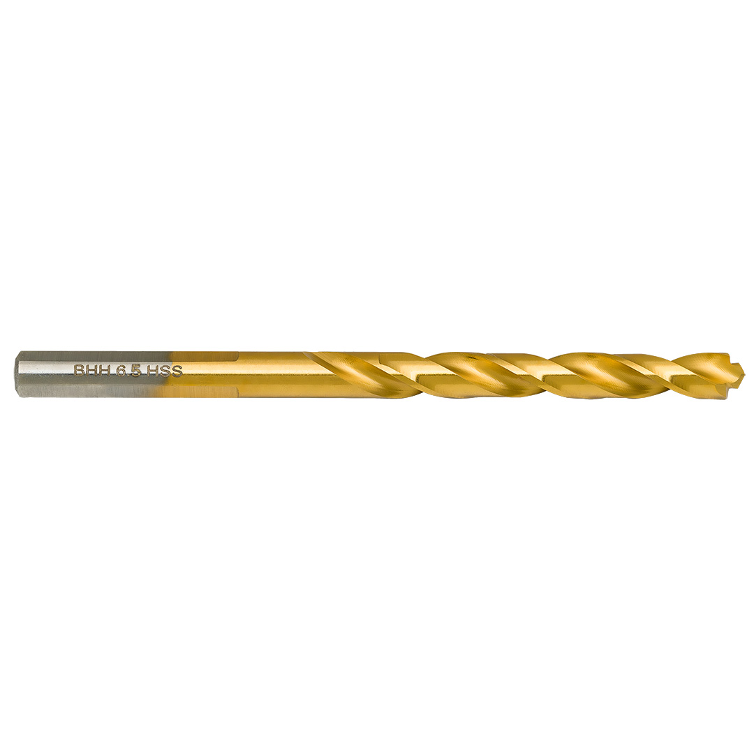 E-shop BAILDON Vrták Baildon DIN 338 RN 6,5 mm, HSS TiN (S), 101-63 mm (3-drážková stopka) 71106503