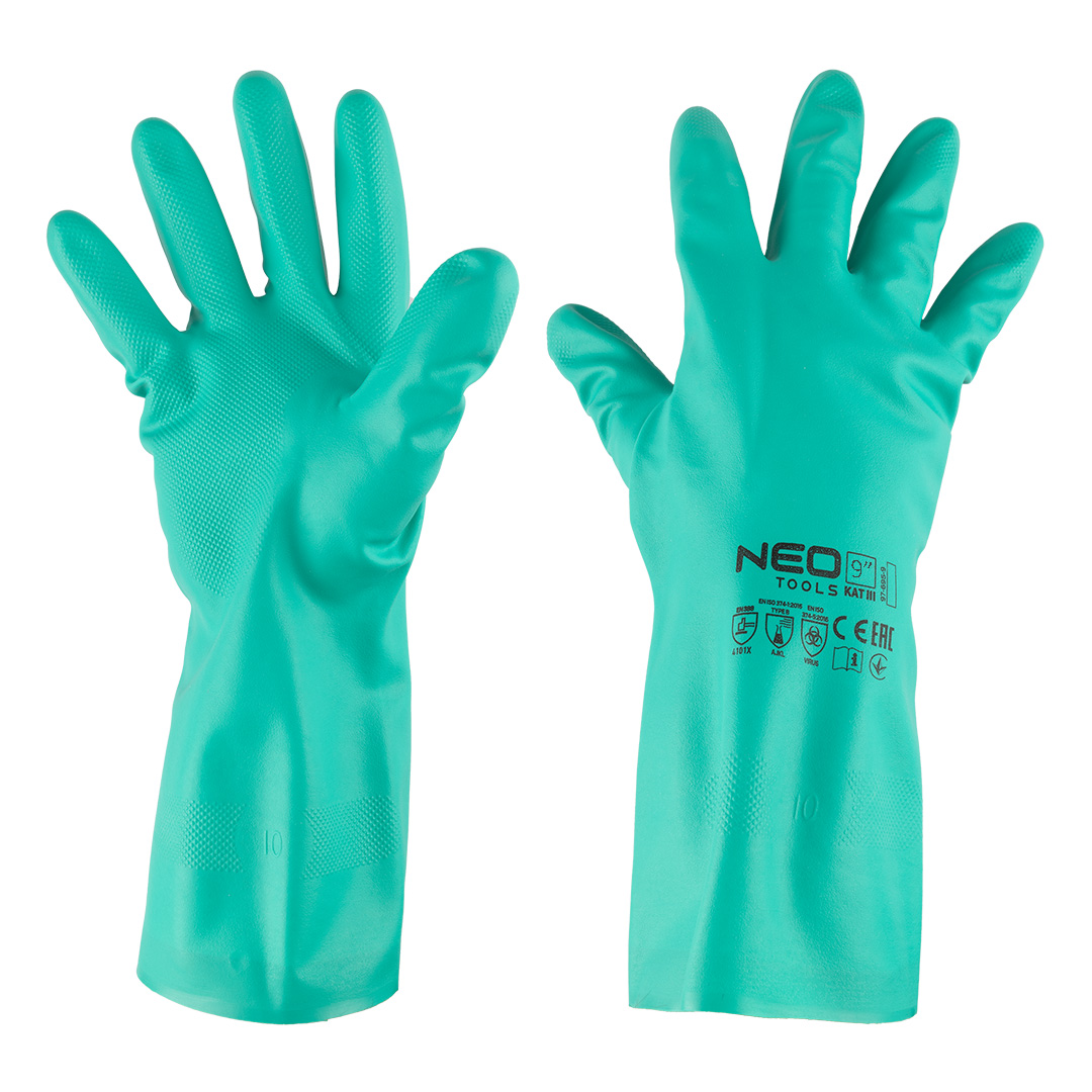 E-shop NEO TOOLS Chemicky odolné nitrilové rukavice, veľkosť 9 97-695-9