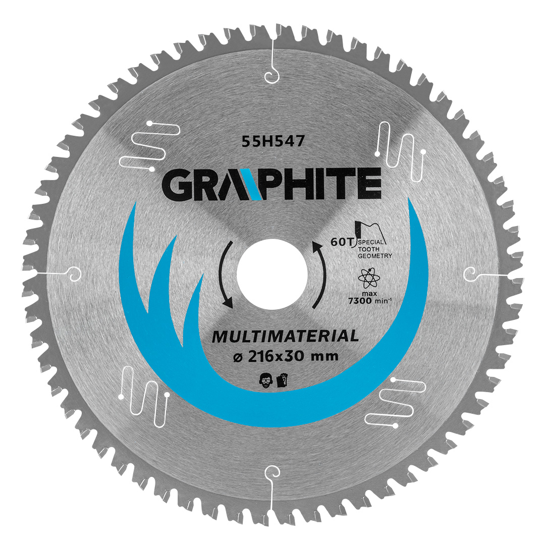 E-shop GRAPHITE Kotúčová píla, Widia, 216 x 30 mm, 60 zubov, univerzálna 55H547