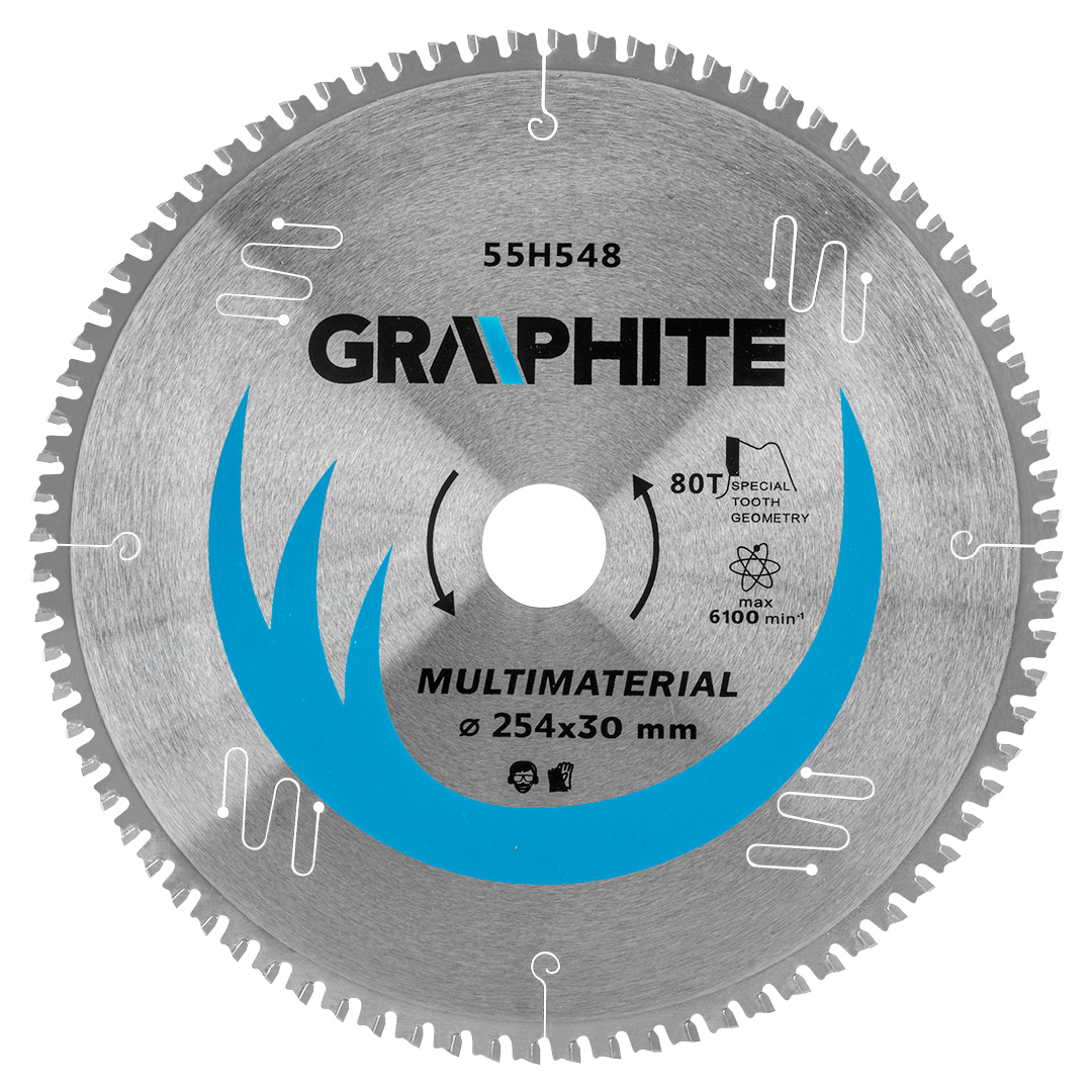 E-shop GRAPHITE Kotúčová píla, Widia, 254 x 30 mm, 80 zubov, univerzálna 55H548