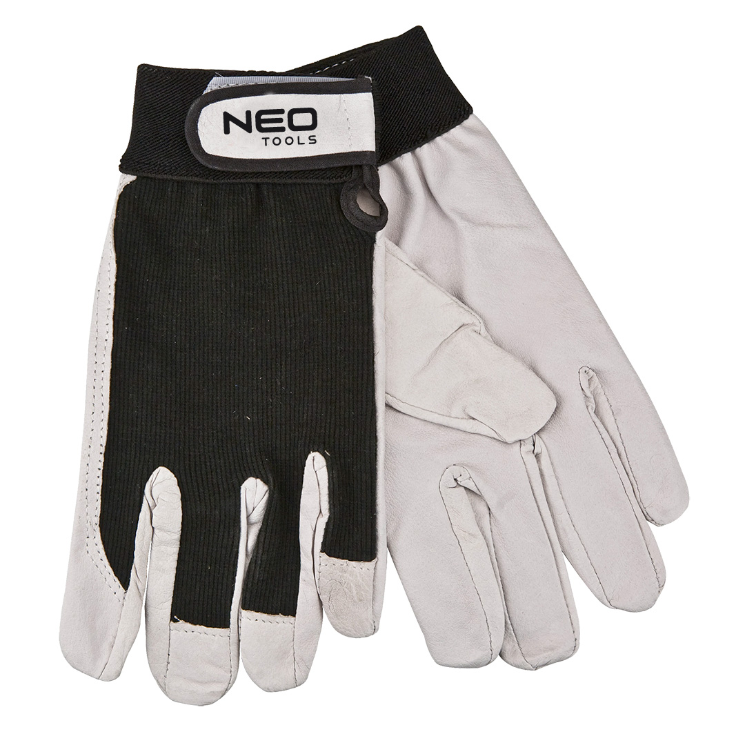 E-shop NEO TOOLS Pracovné rukavice, bravčovina kože, so zapínaním na suchý zips, 8 " 97-604