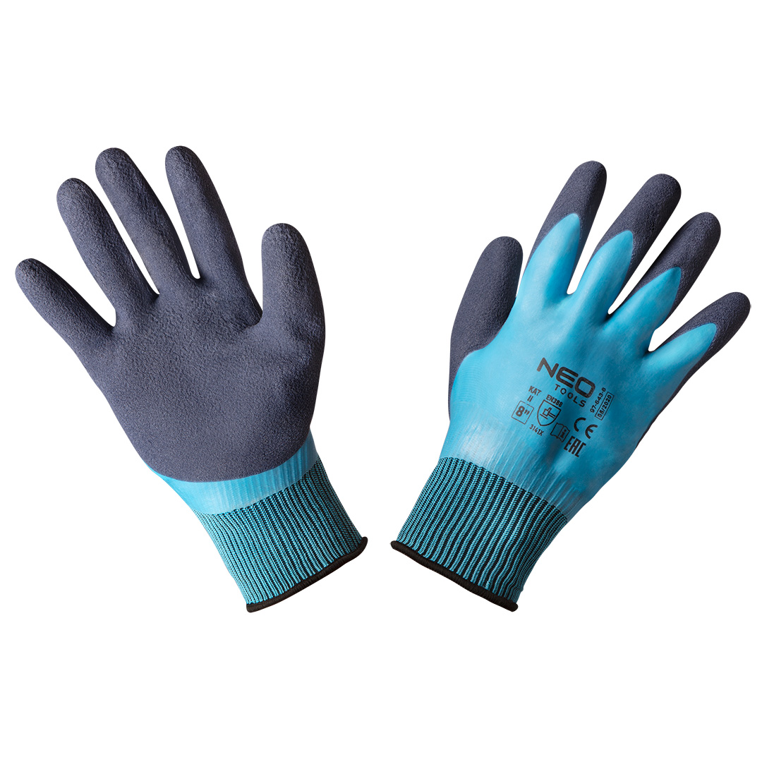 E-shop NEO TOOLS Pracovné rukavice, polyester potiahnutý latexom (2 vrstvy), 3141X, veľkosť 8 97-643-8