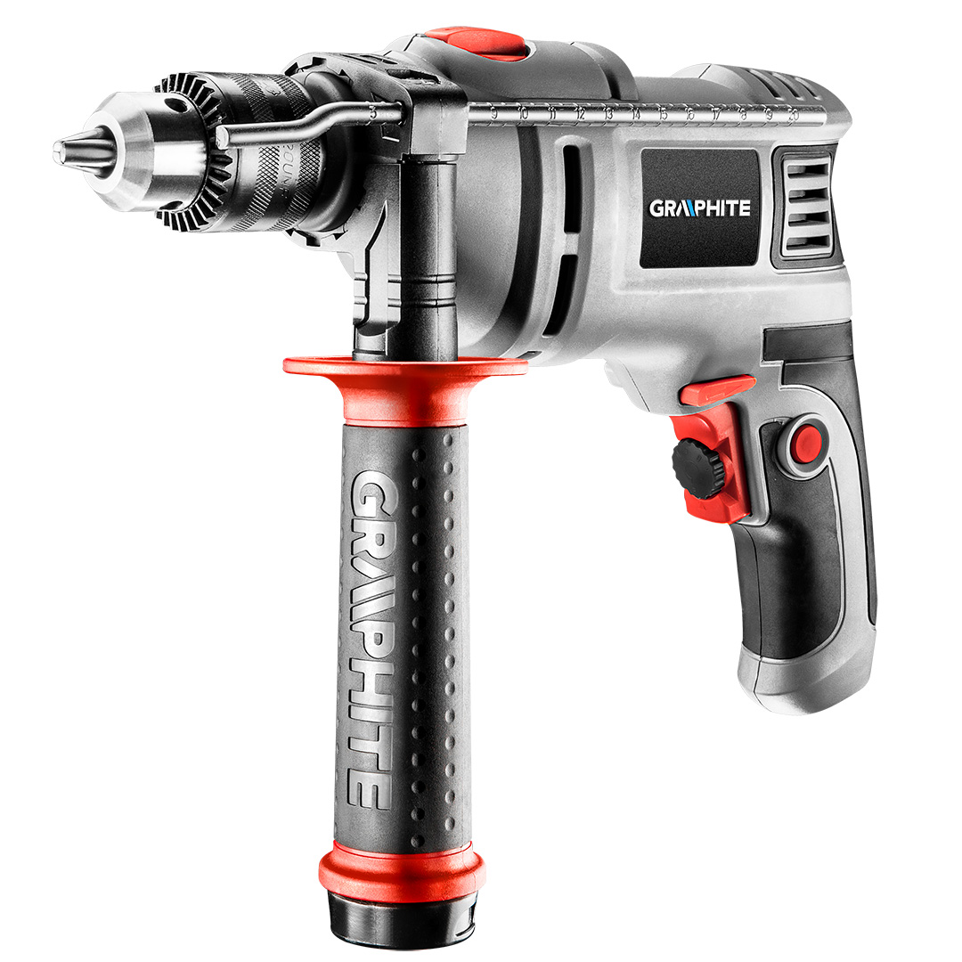 GRAPHITE Príklepová vŕtačka, 650 W, skľučovadlo 13 mm kľúč 58G726