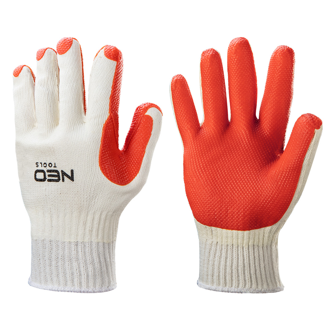 E-shop NEO TOOLS Rukavice , 65 % bavlna + 35 % polyester potiahnutý gumou , veľkosť 10 97-615