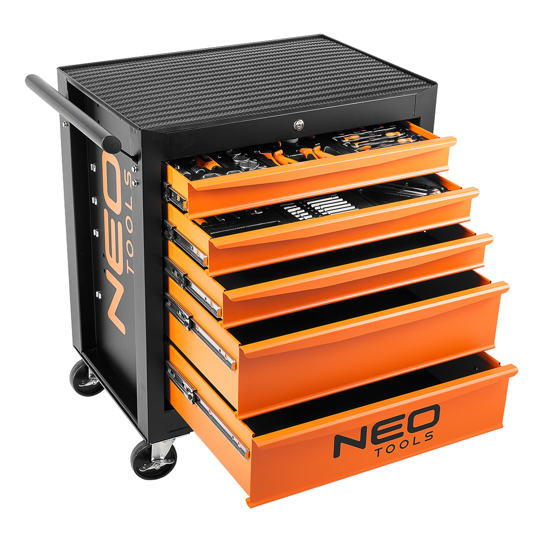 E-shop NEO TOOLS Dielenký vozík, 5 zásuviek + 117 nástrojov 84-214-6
