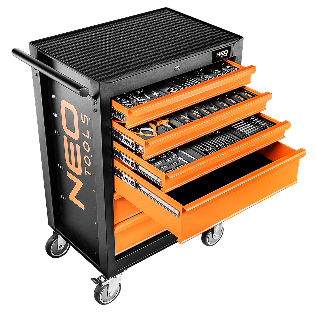 E-shop NEO TOOLS Dielenký vozík, 6 zásuviek + 149 nástrojov 84-221-9