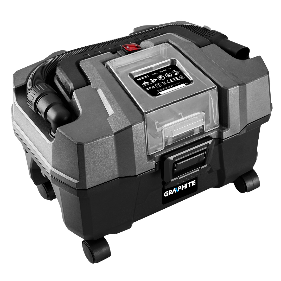 E-shop GRAPHITE Energy+ 18V Li-Ion dielenský vysávač, 10 l 58GE105