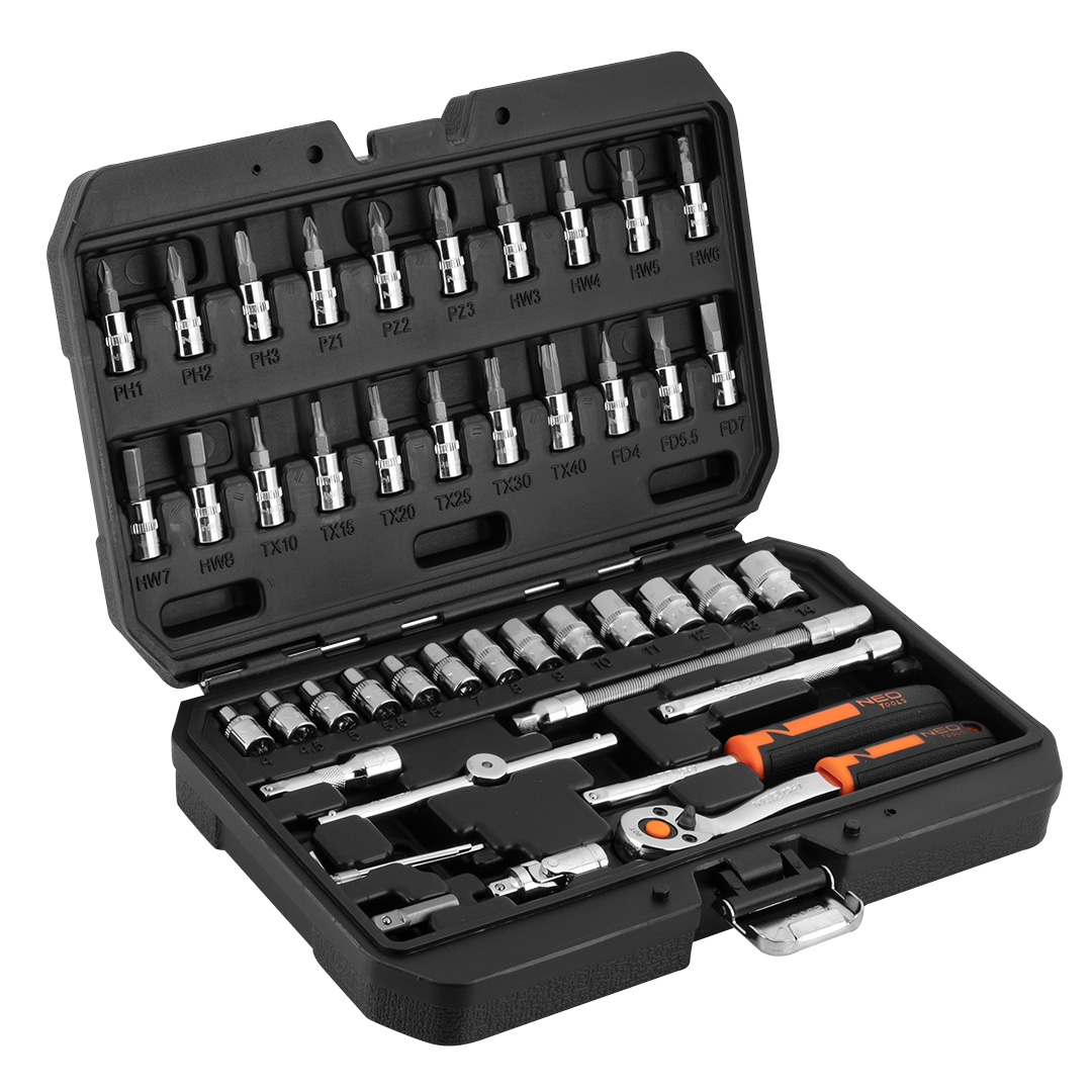 E-shop NEO TOOLS Nástrčné kľúče , 1/4 "CrV súprava 46SK 10-004