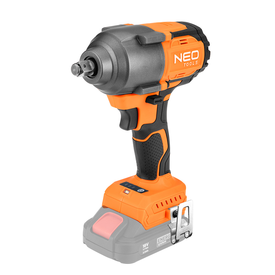 NEO TOOLS Bezkartáčový rázový uťahovák 18 V, 850 Nm, ", Energy+, bez batérie 04-608