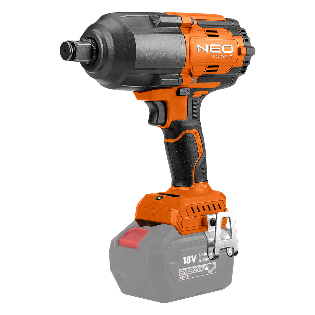 NEO TOOLS Rázový uťahovák, bezkartáčový. 1100Nm Akumulátorový náradie Energy+ 18V 04-618