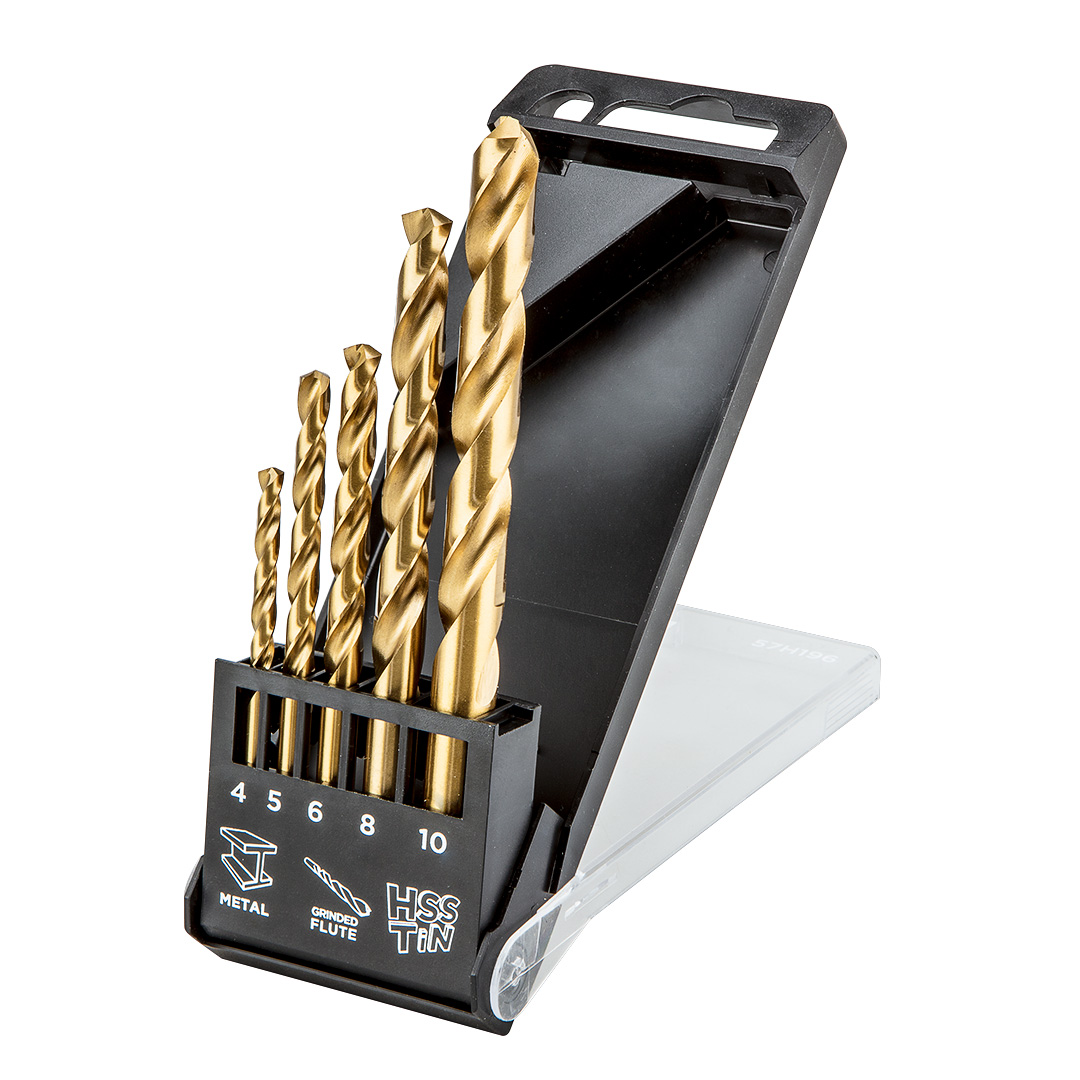 E-shop GRAPHITE Vrták do kovu HSS-TiN sada 4.0-10.0 mm, 5 ks 57H196