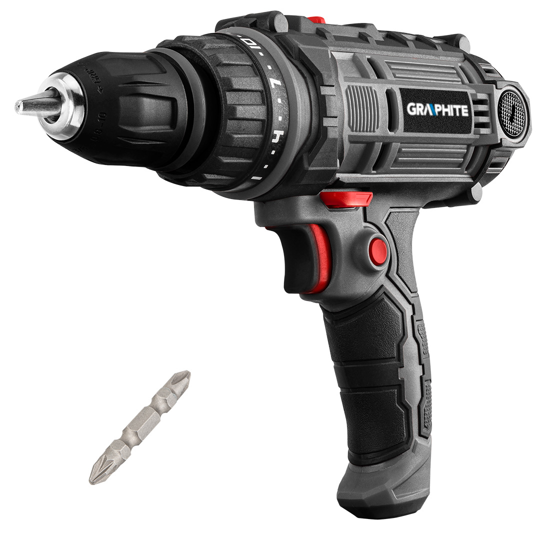 E-shop GRAPHITE Akumulátorový vŕtací skrutkovač 300 W, 10 mm skľučovadlo, kufor 58G793