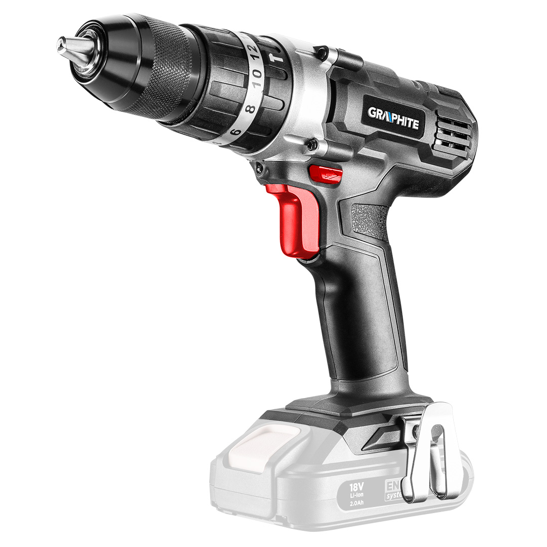 E-shop GRAPHITE Akumulátorový vŕtací skrutkovač s príklepom Energy+ 18 V, Li-Ion, bez akumulátora 58G010