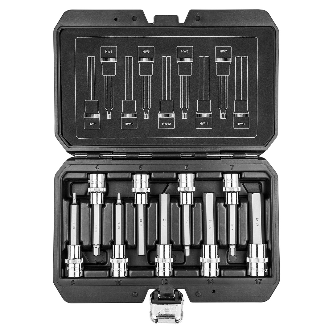 E-shop NEO TOOLS Gola sada 1/2" imbus 100mm, 9 ks sada 08-706