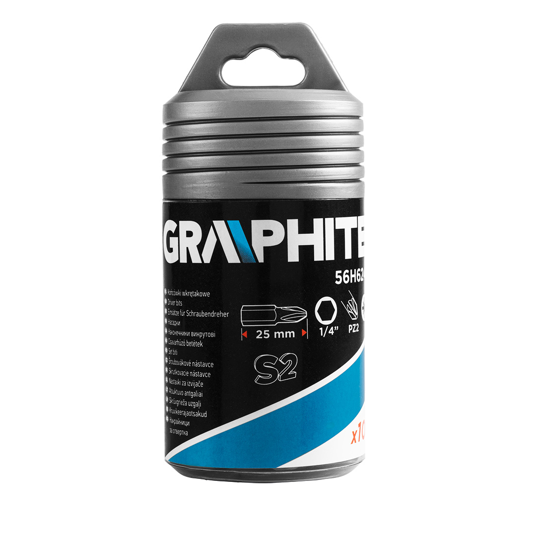 E-shop GRAPHITE Skrutkovacie bity PZ2 x 25 mm, 100 ks. 56H624