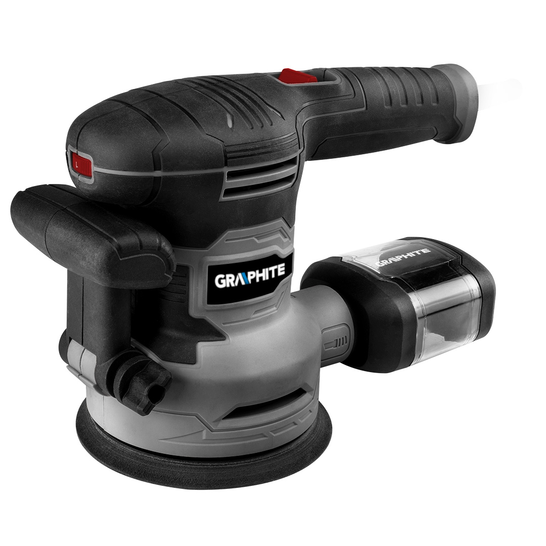 GRAPHITE Excentrická brúska 450 W, kotúč 125/150 mm, kufor 59G349