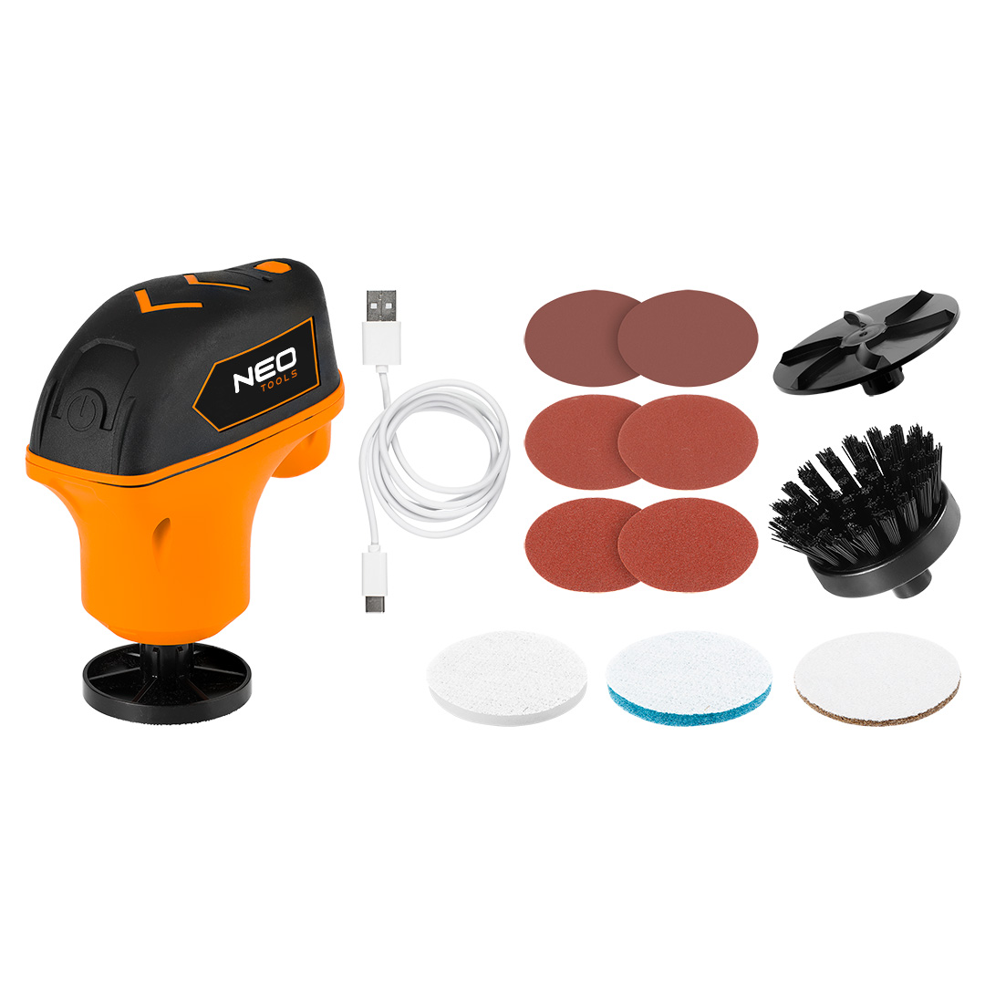 NEO TOOLS Mini multifunkčné zariadenie/leštička 4V, Li-Ion, USB-C 04-604