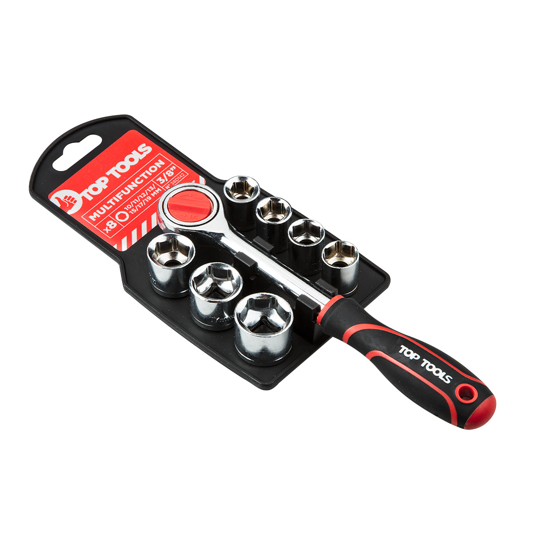 E-shop Top Tools Račňa a orechy 3/8", 8 ks 38D142