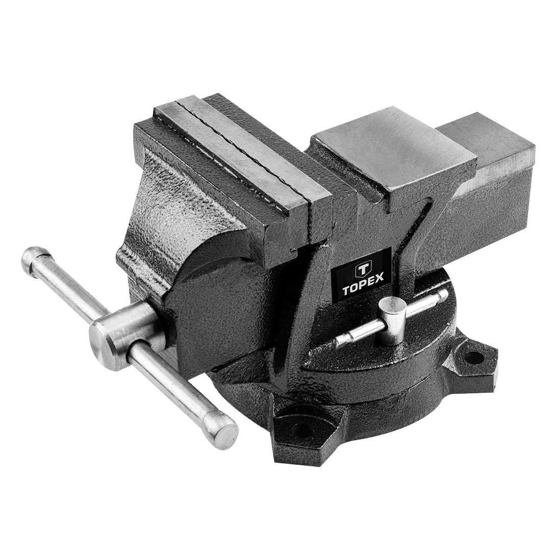 TOPEX Zverák liatinový pevný s otočnou základňou, 100 mm 07A210