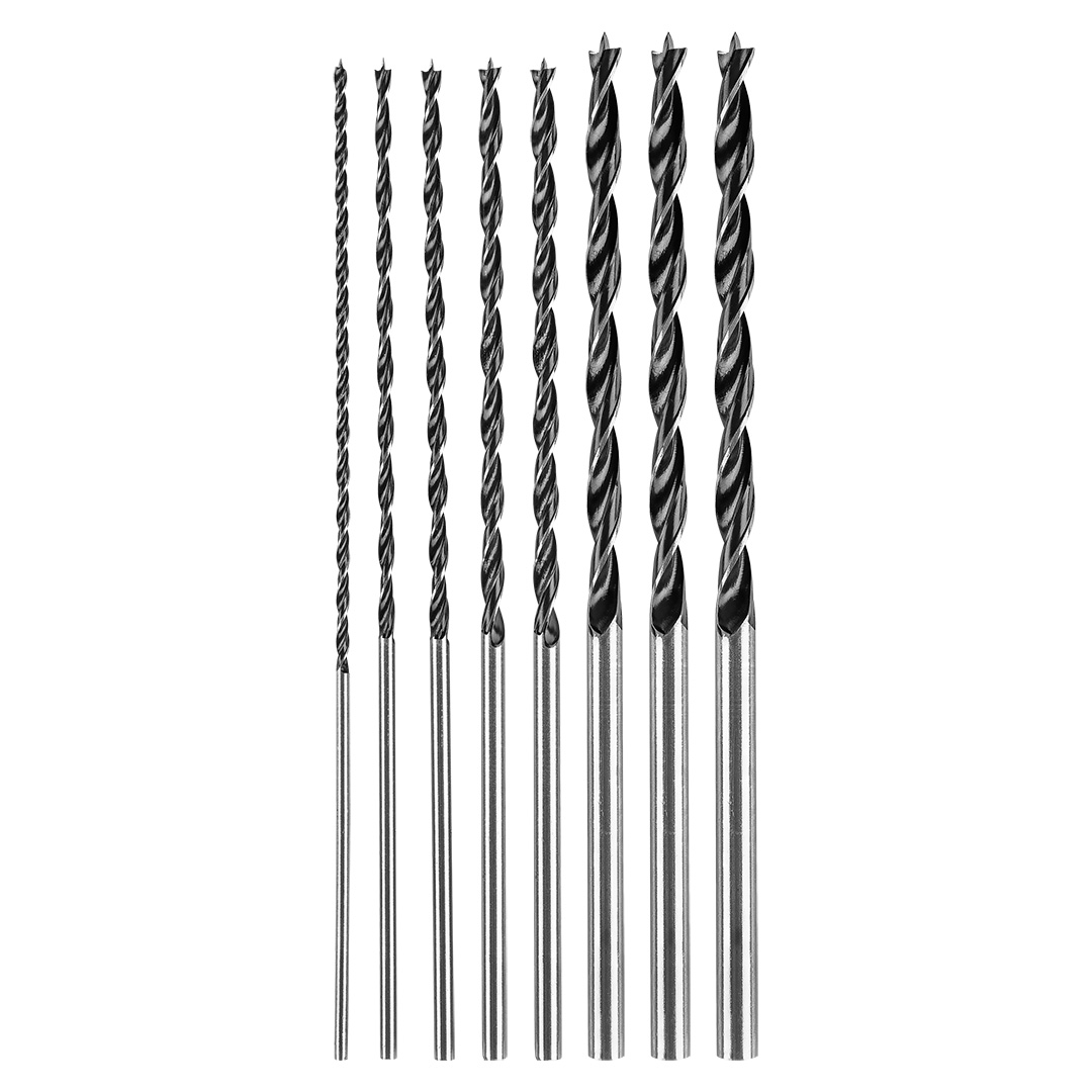 E-shop GRAPHITE Sada vrtákov do dreva, rozšírená: 4, 5, 6, 7, 8, 10, 12 mm x 300 mm, 7 kusov 54T573