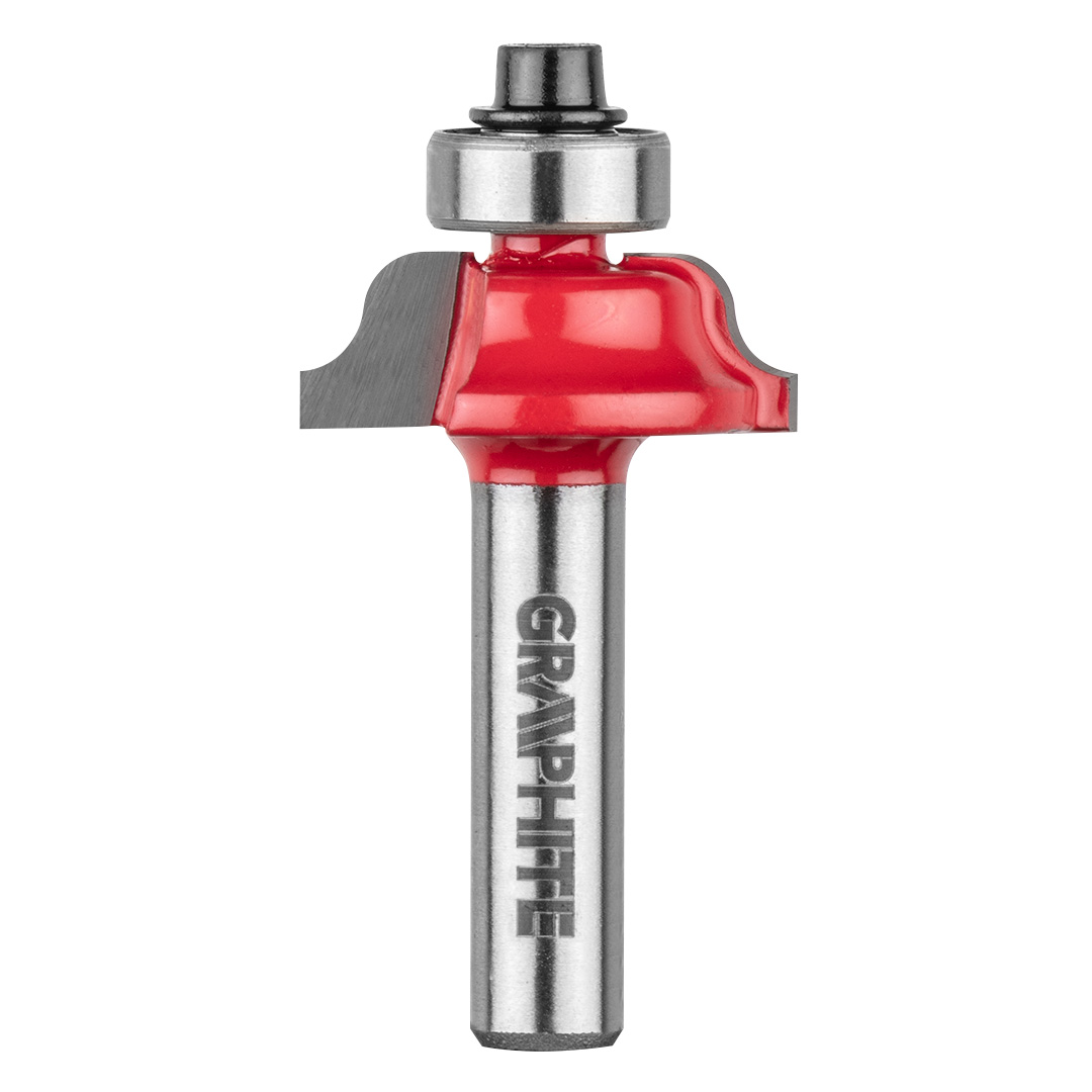 E-shop GRAPHITE Tvarový frézovací vrták s ložiskom, ozdobný, HM, 25,7 x 9,7 mm, stopka 8 mm 56H238