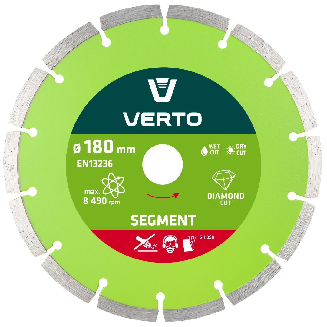 E-shop VERTO Diamantový kotúč, 180 x 22.2 mm, segment 61H3S8