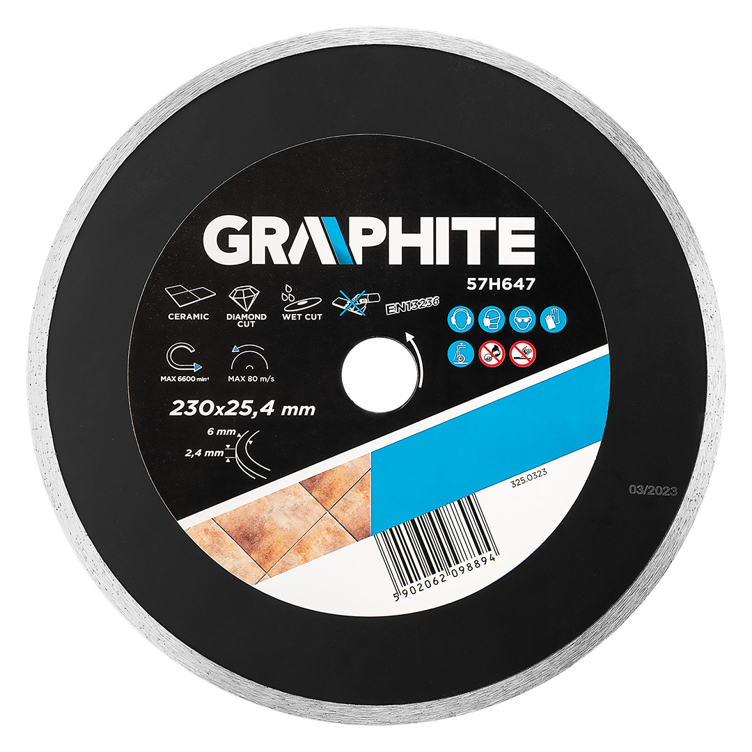 E-shop GRAPHITE Diamantový kotúč 230 x 25,4 mm, pevný pre 59G891 57H647