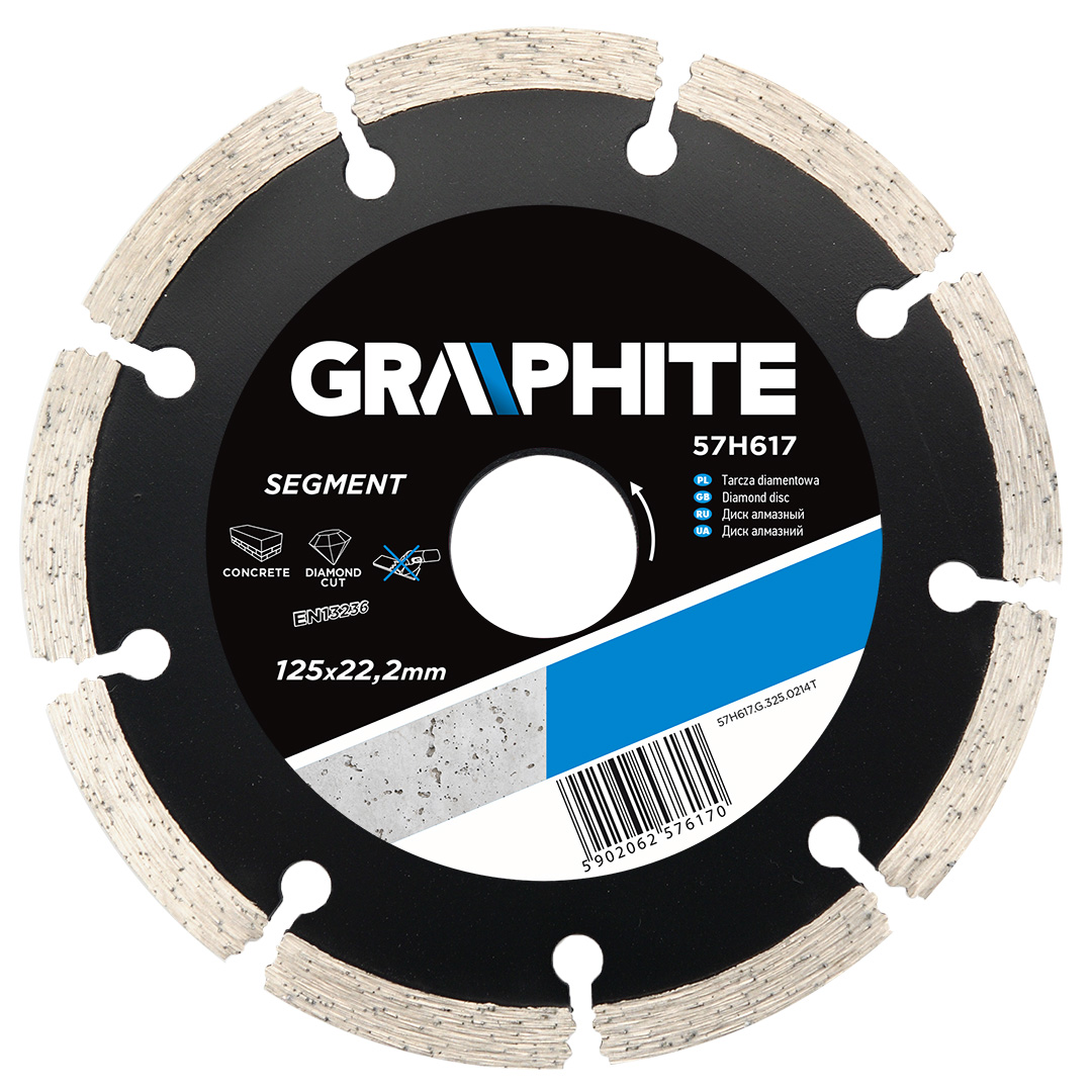 E-shop GRAPHITE Diamantový kotúč, 125 22.2 mm, segmentový 57H617