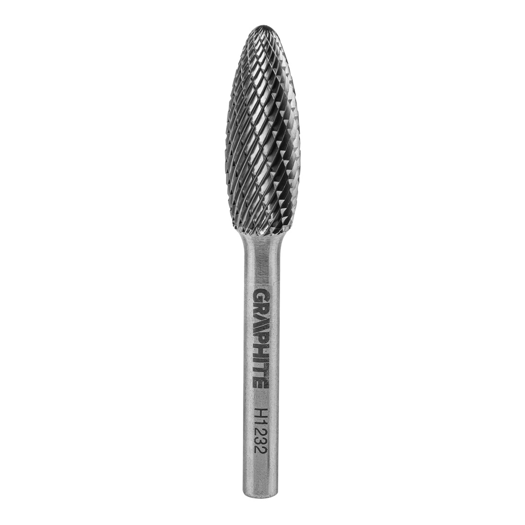E-shop GRAPHITE HM fréza na rezanie kovov typ H (plameňová fréza), 12 x 32 mm, stopka 6 x 45 mm 55H376