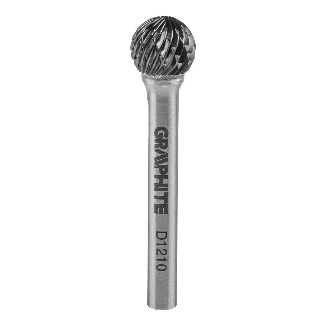 E-shop GRAPHITE HM kovová čelná fréza, typ D (guľová), 12 x 10 mm, stopka 6 x 45 mm 55H362