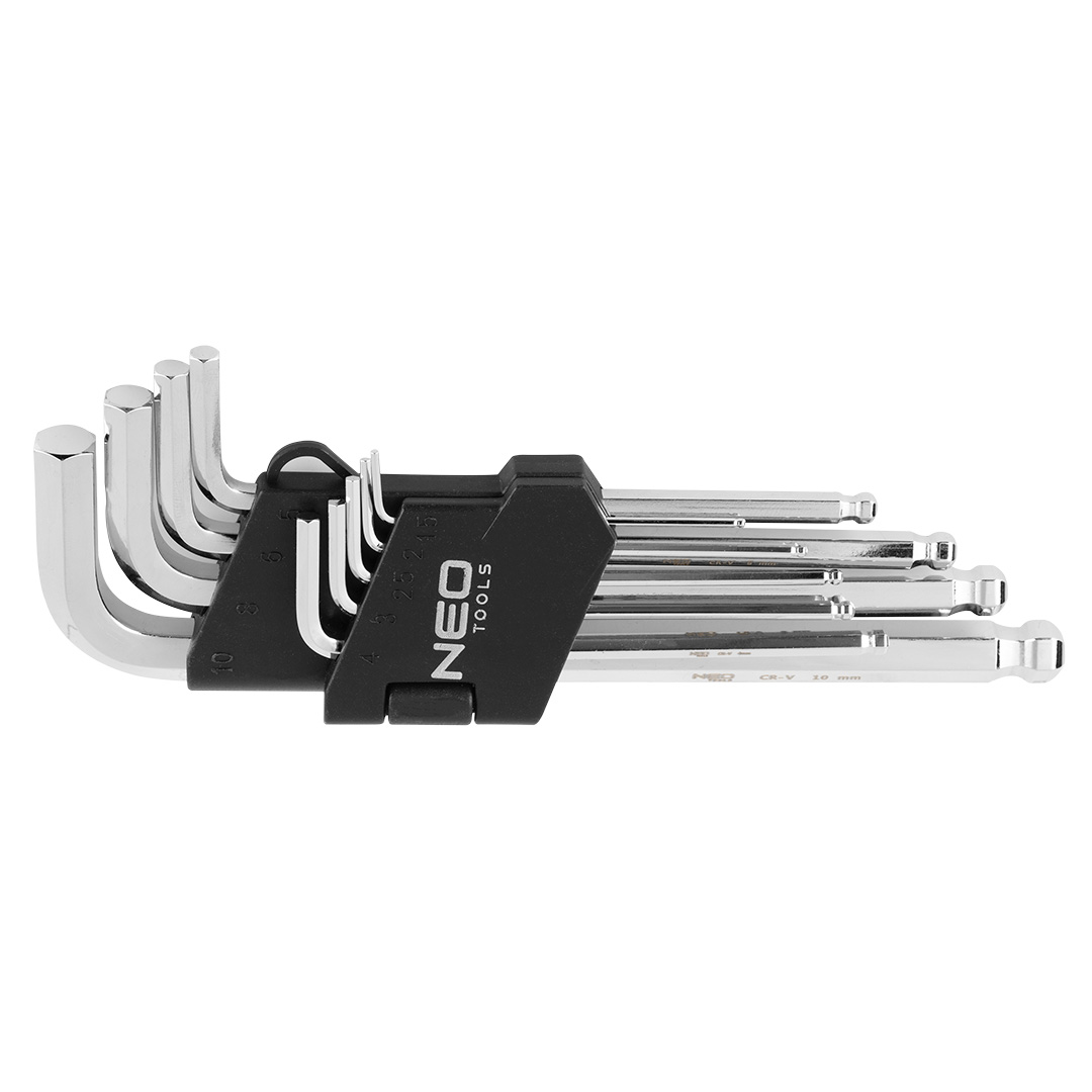 E-shop NEO TOOLS Hexagonálne kľúče s guľatým nástavcom súprava 9 ks 09-525